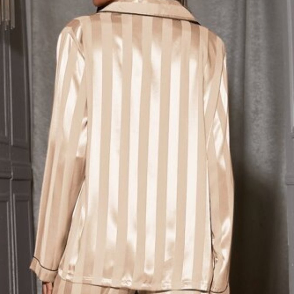 Apricot Satin Top and Pant Night PJ Set - Picture 7 of 7